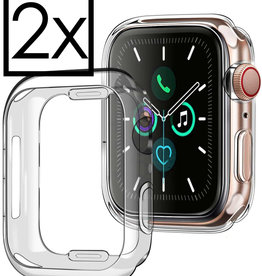 NoXx NoXx Apple Watch 7 Hoesje Siliconen Transparant - 41 mm - 2 PACK