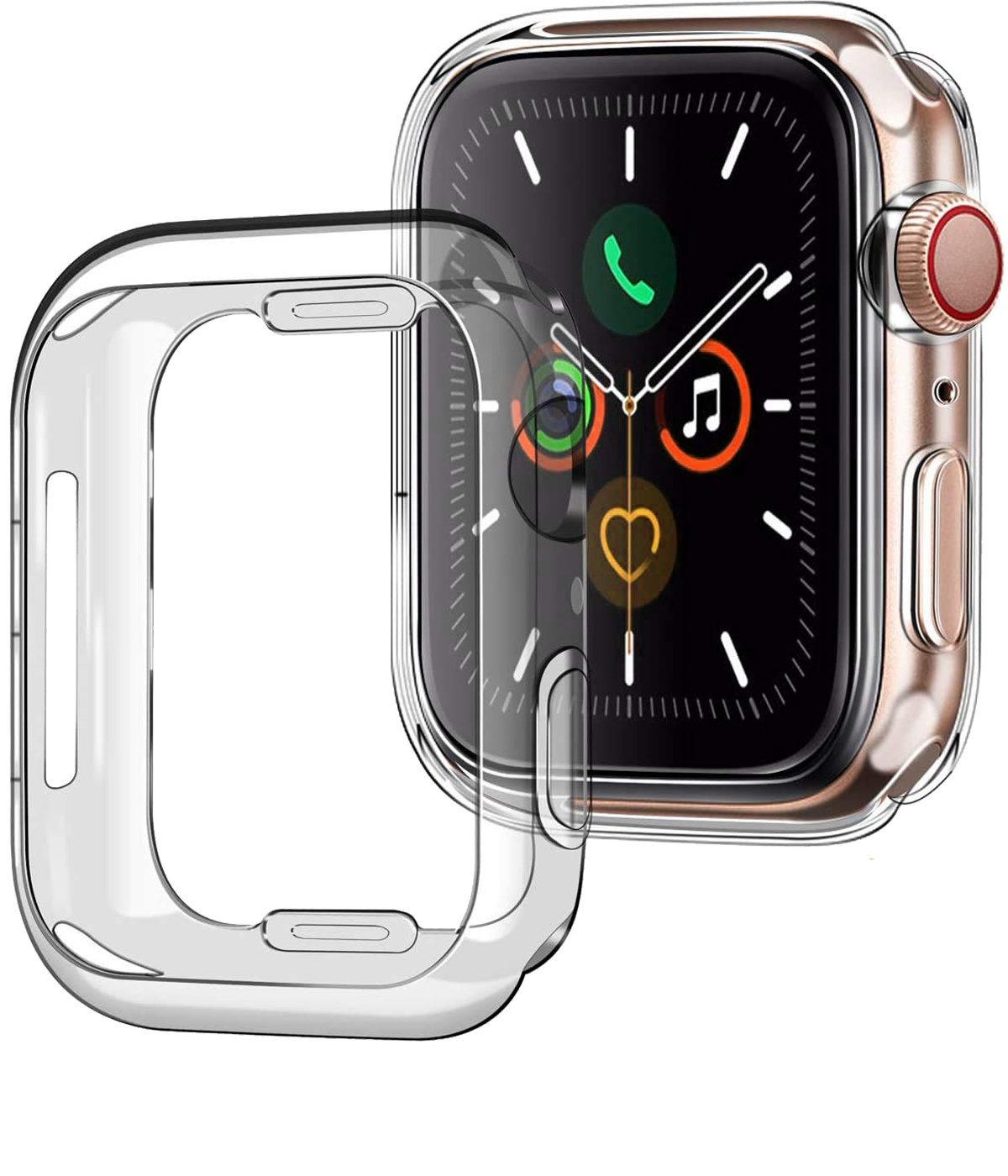 Nomfy Hoesje Geschikt voor Apple Watch Series 7 41 mm Hoes Siliconen Case Cover - Hoes Geschikt voor Apple Watch Series 7 41 mm Hoesje - Transparant