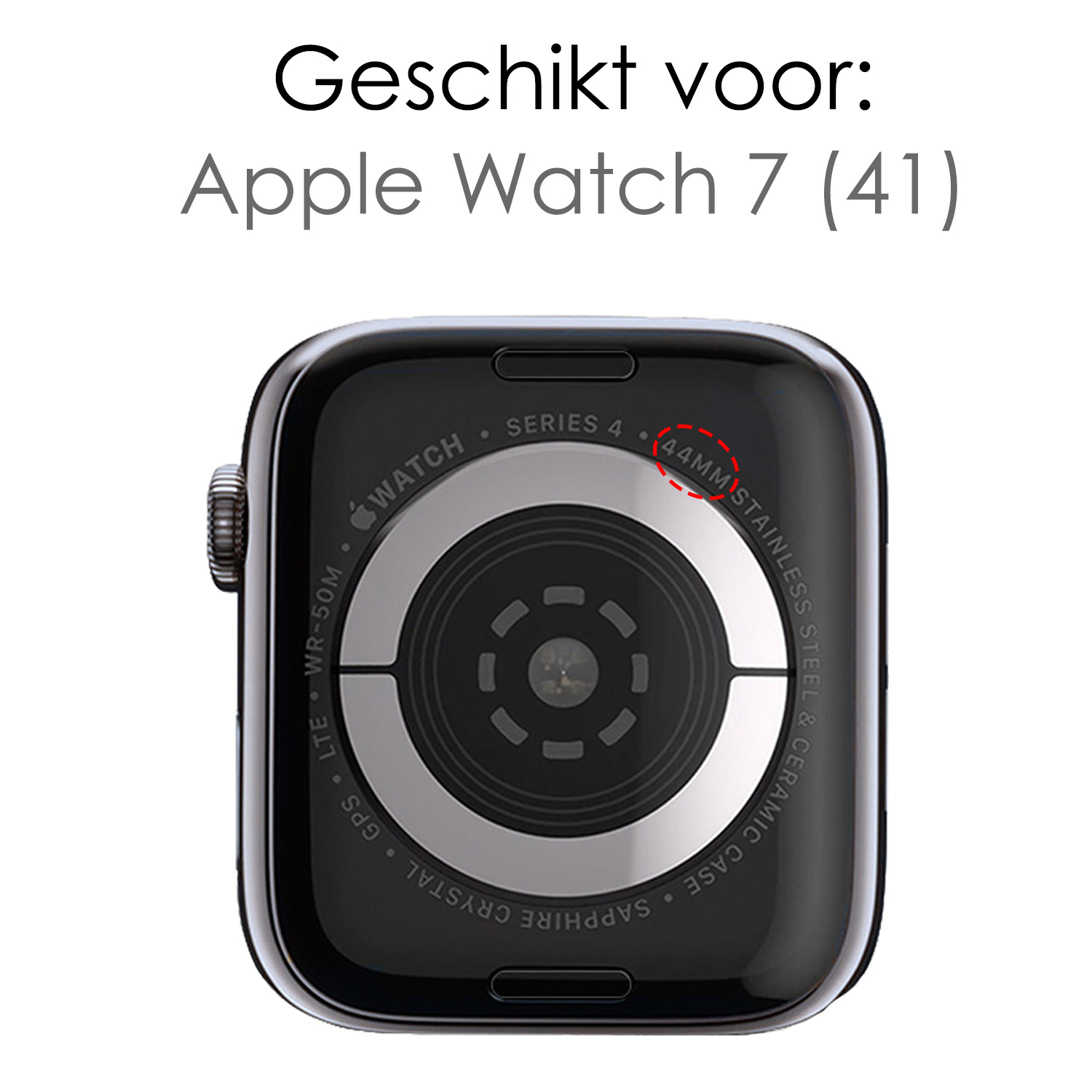 NoXx Geschikt Voor Apple Watch 7 Hoes 41 mm - Voor Apple Watch Siliconen Case Transparant Hoesje