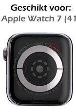 Nomfy Hoesje Geschikt voor Apple Watch Series 7 41 mm Hoes Siliconen Case Cover - Hoes Geschikt voor Apple Watch Series 7 41 mm Hoesje - Transparant