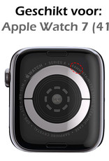 Nomfy Geschikt Voor Apple Watch 7 Hoes Siliconen 41 mm - Hoes Voor Apple Watch Siliconen Case - Geschikt Voor Apple Watch 7 Hoesje Transparant - 2 stuks