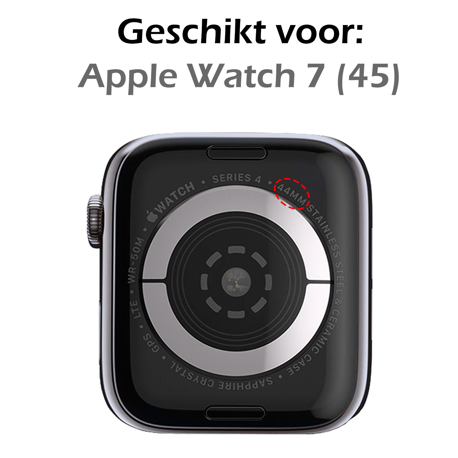 Nomfy Hoesje Geschikt voor Apple Watch Series 7 45 mm Hoes Siliconen Case Cover - Hoes Geschikt voor Apple Watch Series 7 45 mm Hoesje - Transparant
