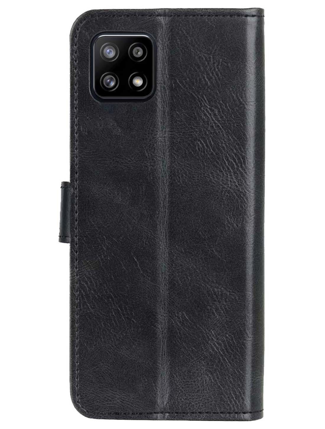 NoXx Samsung Galaxy M22 Hoesje Bookcase Flip Cover Book Case - Zwart