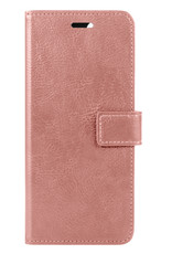 BASEY. Hoes Geschikt voor Samsung M22 Hoesje Bookcase Hoes Flip Case Book Cover - Hoesje Geschikt voor Samsung Galaxy M22 Hoes Book Case Hoesje - Rosé goud