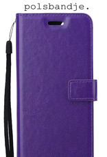 BASEY. Samsung Galaxy M22 Hoesje Bookcase Hoes Flip Case Book Cover - Samsung M22 Hoes Book Case - Paars