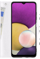 BASEY. Hoes Geschikt voor Samsung M22 Hoesje Bookcase Hoes Flip Case Book Cover - Hoesje Geschikt voor Samsung Galaxy M22 Hoes Book Case Hoesje - Wit