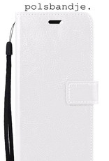 BASEY. Samsung Galaxy M22 Hoesje Bookcase Hoes Flip Case Book Cover - Samsung M22 Hoes Book Case - Wit