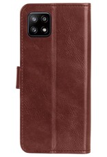 BASEY. Hoes Geschikt voor Samsung M22 Hoesje Bookcase Hoes Flip Case Book Cover - Hoesje Geschikt voor Samsung Galaxy M22 Hoes Book Case Hoesje - Bruin