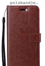 BASEY. Hoes Geschikt voor Samsung M22 Hoesje Bookcase Hoes Flip Case Book Cover - Hoesje Geschikt voor Samsung Galaxy M22 Hoes Book Case Hoesje - Bruin
