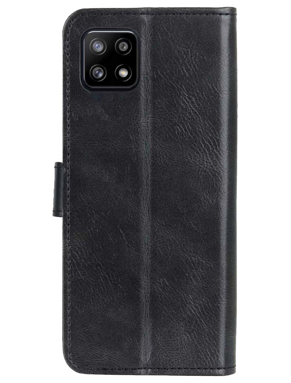 BASEY. Hoes Geschikt voor Samsung M22 Hoesje Bookcase Hoes Flip Case Book Cover - Hoesje Geschikt voor Samsung Galaxy M22 Hoes Book Case Hoesje - Zwart