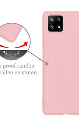 Nomfy Hoesje Geschikt voor Samsung M22 Hoesje Siliconen Cover Case - Hoes Geschikt voor Samsung Galaxy M22 Hoes Back Case - 2-PACK - Lichtroze
