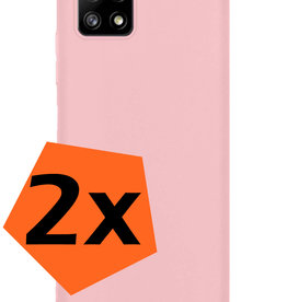 Nomfy Nomfy Samsung Galaxy M22 Hoesje Siliconen - Roze - 2 PACK
