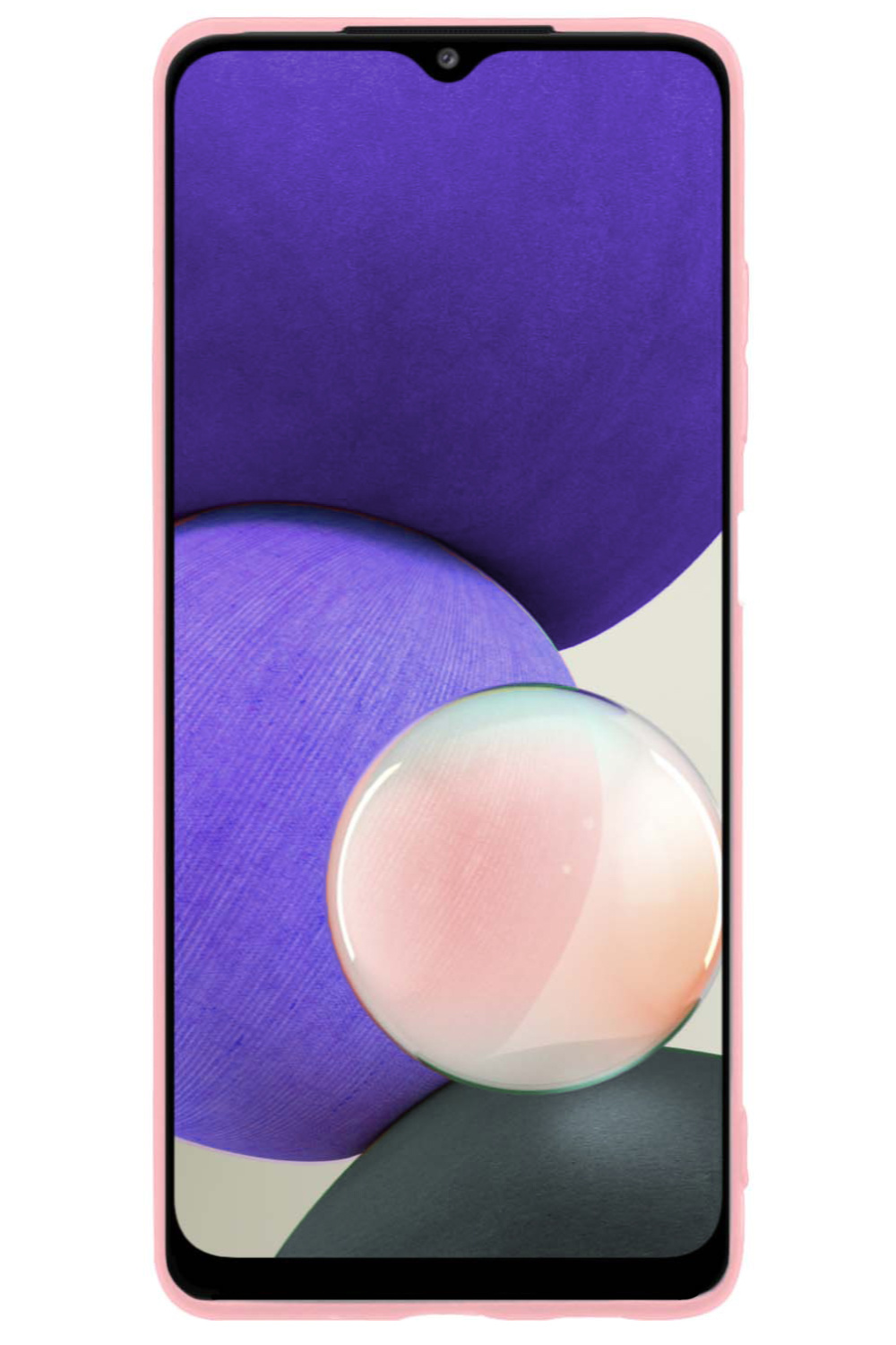 Nomfy Hoesje Geschikt voor Samsung M22 Hoesje Siliconen Cover Case - Hoes Geschikt voor Samsung Galaxy M22 Hoes Back Case - 2-PACK - Lichtroze