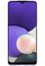 Nomfy Hoesje Geschikt voor Samsung M22 Hoesje Siliconen Cover Case - Hoes Geschikt voor Samsung Galaxy M22 Hoes Back Case - 2-PACK - Lila