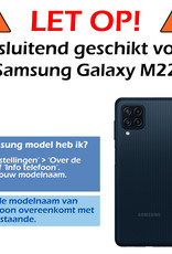 Nomfy Samsung Galaxy M22 Hoesje Siliconen Cover Hoes Case - Samsung Galaxy M22 Hoes Siliconen Hoesje Back Cover - Lila - 2 Stuks