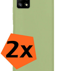 Nomfy Nomfy Samsung Galaxy M22 Hoesje Siliconen - Groen - 2 PACK