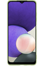 Nomfy Hoesje Geschikt voor Samsung M22 Hoesje Siliconen Cover Case - Hoes Geschikt voor Samsung Galaxy M22 Hoes Back Case - 2-PACK - Groen