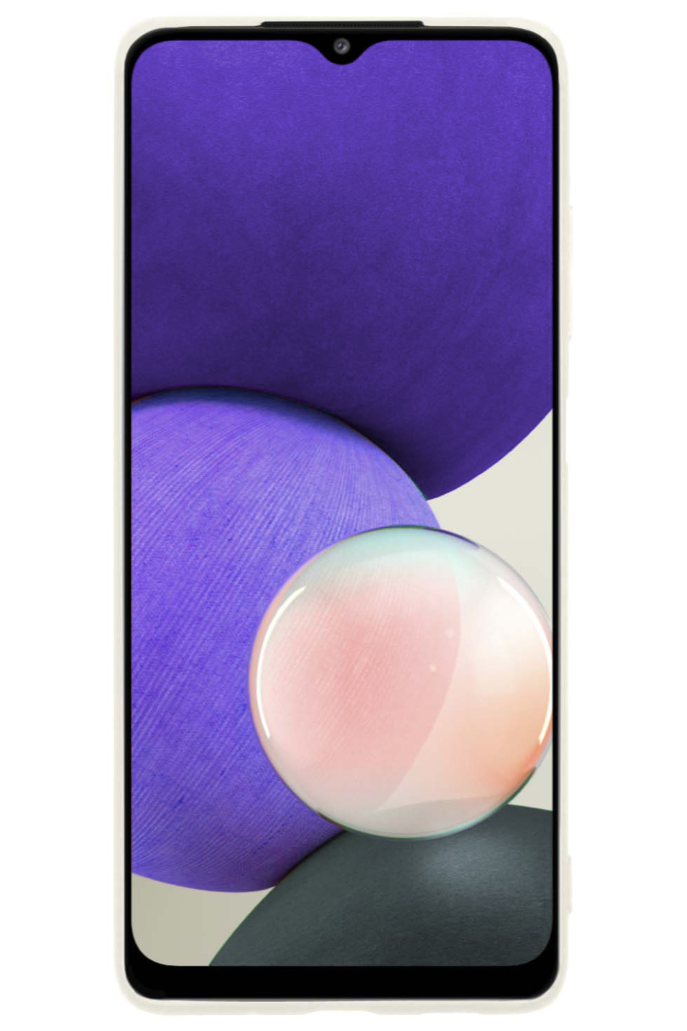 Nomfy Hoesje Geschikt voor Samsung M22 Hoesje Siliconen Cover Case - Hoes Geschikt voor Samsung Galaxy M22 Hoes Back Case - 2-PACK - Wit