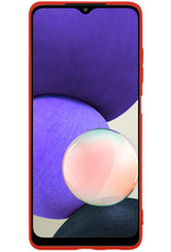 Nomfy Hoesje Geschikt voor Samsung M22 Hoesje Siliconen Cover Case - Hoes Geschikt voor Samsung Galaxy M22 Hoes Back Case - 2-PACK - Rood