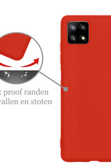 Nomfy Hoesje Geschikt voor Samsung M22 Hoesje Siliconen Cover Case - Hoes Geschikt voor Samsung Galaxy M22 Hoes Back Case - 2-PACK - Rood