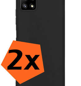 Nomfy Nomfy Samsung Galaxy M22 Hoesje Siliconen - Zwart - 2 PACK