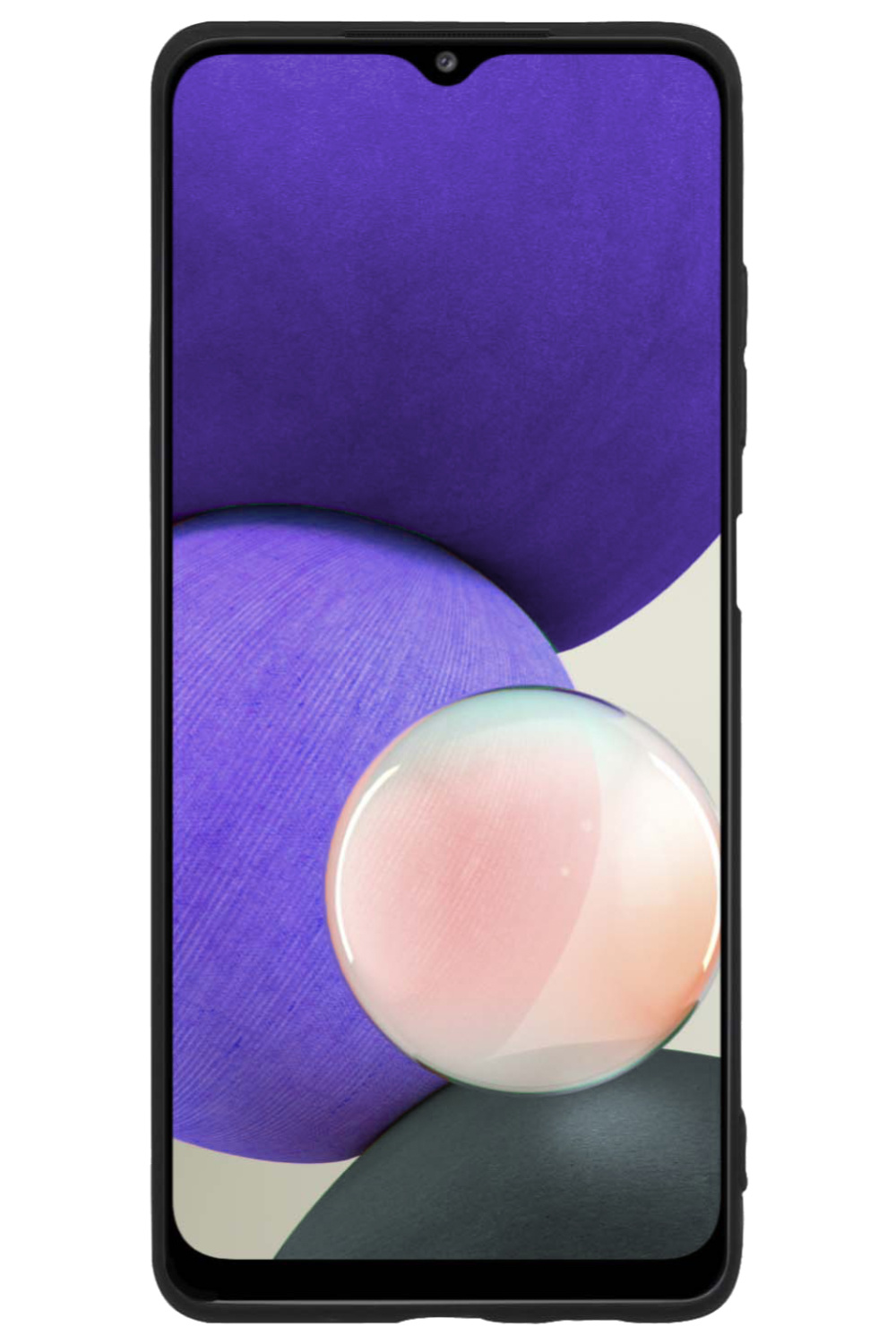 Nomfy Hoesje Geschikt voor Samsung M22 Hoesje Siliconen Cover Case - Hoes Geschikt voor Samsung Galaxy M22 Hoes Back Case - 2-PACK - Zwart