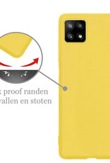 Nomfy Hoesje Geschikt voor Samsung M22 Hoesje Siliconen Cover Case - Hoes Geschikt voor Samsung Galaxy M22 Hoes Back Case - Geel
