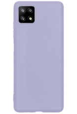 Nomfy Hoesje Geschikt voor Samsung M22 Hoesje Siliconen Cover Case - Hoes Geschikt voor Samsung Galaxy M22 Hoes Back Case - Lila