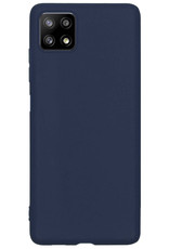 Nomfy Hoesje Geschikt voor Samsung M22 Hoesje Siliconen Cover Case - Hoes Geschikt voor Samsung Galaxy M22 Hoes Back Case - Donkerblauw
