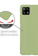 Nomfy Hoesje Geschikt voor Samsung M22 Hoesje Siliconen Cover Case - Hoes Geschikt voor Samsung Galaxy M22 Hoes Back Case - Groen