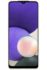 Nomfy Hoesje Geschikt voor Samsung M22 Hoesje Siliconen Cover Case - Hoes Geschikt voor Samsung Galaxy M22 Hoes Back Case - Wit