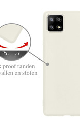 Nomfy Hoesje Geschikt voor Samsung M22 Hoesje Siliconen Cover Case - Hoes Geschikt voor Samsung Galaxy M22 Hoes Back Case - Wit