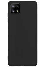 Nomfy Hoesje Geschikt voor Samsung M22 Hoesje Siliconen Cover Case - Hoes Geschikt voor Samsung Galaxy M22 Hoes Back Case - Zwart