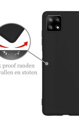 Nomfy Hoesje Geschikt voor Samsung M22 Hoesje Siliconen Cover Case - Hoes Geschikt voor Samsung Galaxy M22 Hoes Back Case - Zwart