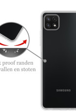 Nomfy Hoesje Geschikt voor Samsung M22 Hoesje Siliconen Cover Case - Hoes Geschikt voor Samsung Galaxy M22 Hoes Back Case - Transparant