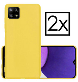 NoXx NoXx Samsung Galaxy M22 Hoesje Siliconen - Geel - 2 PACK