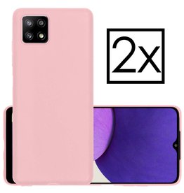 NoXx NoXx Samsung Galaxy M22 Hoesje Siliconen - Roze - 2 PACK