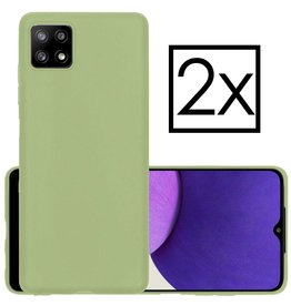 NoXx NoXx Samsung Galaxy M22 Hoesje Siliconen - Groen - 2 PACK