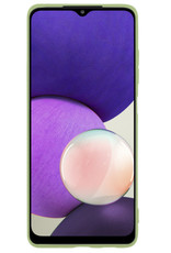 NoXx Hoes Geschikt voor Samsung M22 Hoesje Cover Siliconen Back Case Hoes - Groen - 2x