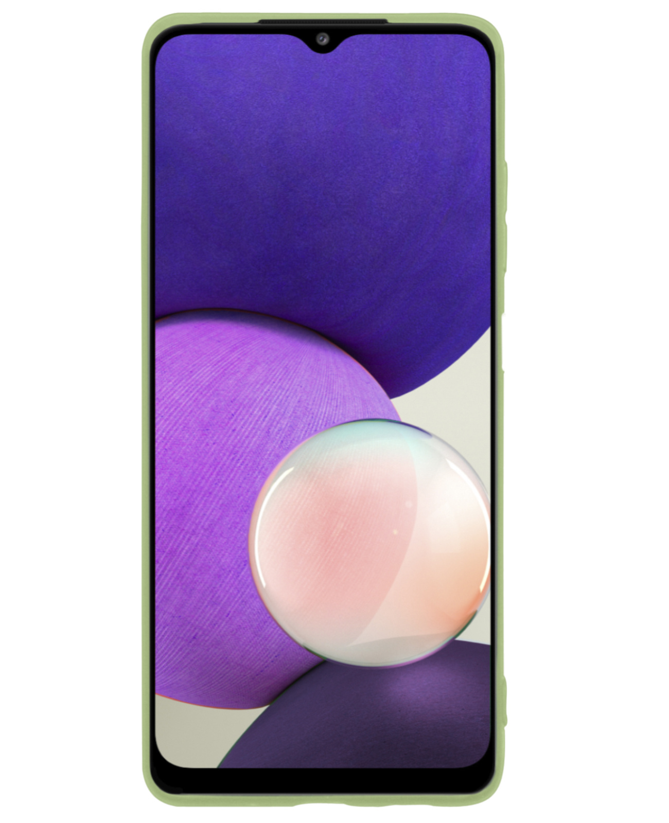 NoXx Hoes Geschikt voor Samsung M22 Hoesje Cover Siliconen Back Case Hoes - Groen - 2x