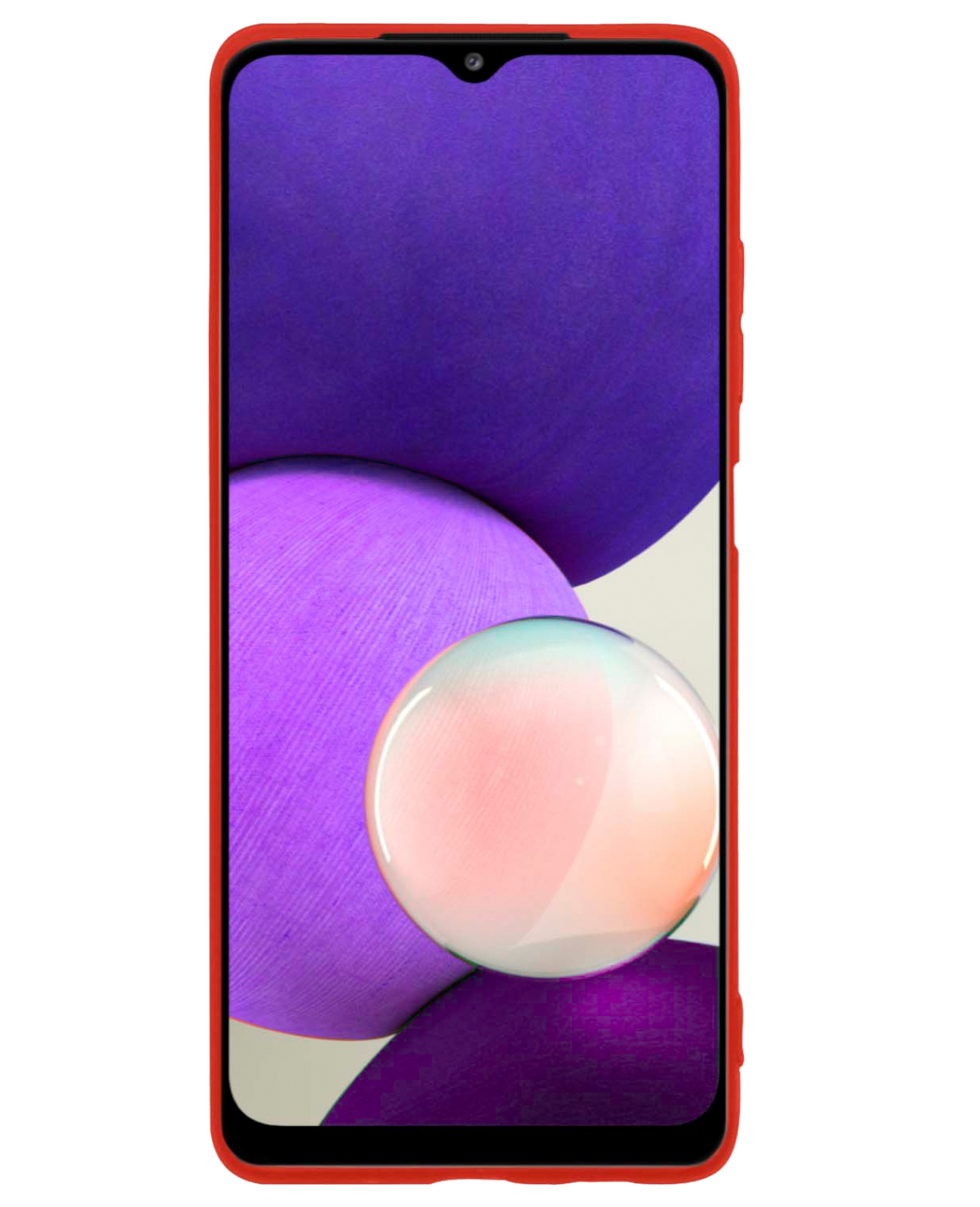 NoXx Hoes Geschikt voor Samsung M22 Hoesje Cover Siliconen Back Case Hoes - Rood - 2x