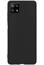 NoXx Hoes Geschikt voor Samsung M22 Hoesje Cover Siliconen Back Case Hoes - Zwart - 2x