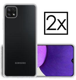 NoXx NoXx Samsung Galaxy M22 Hoesje Siliconen - Transparant - 2 PACK