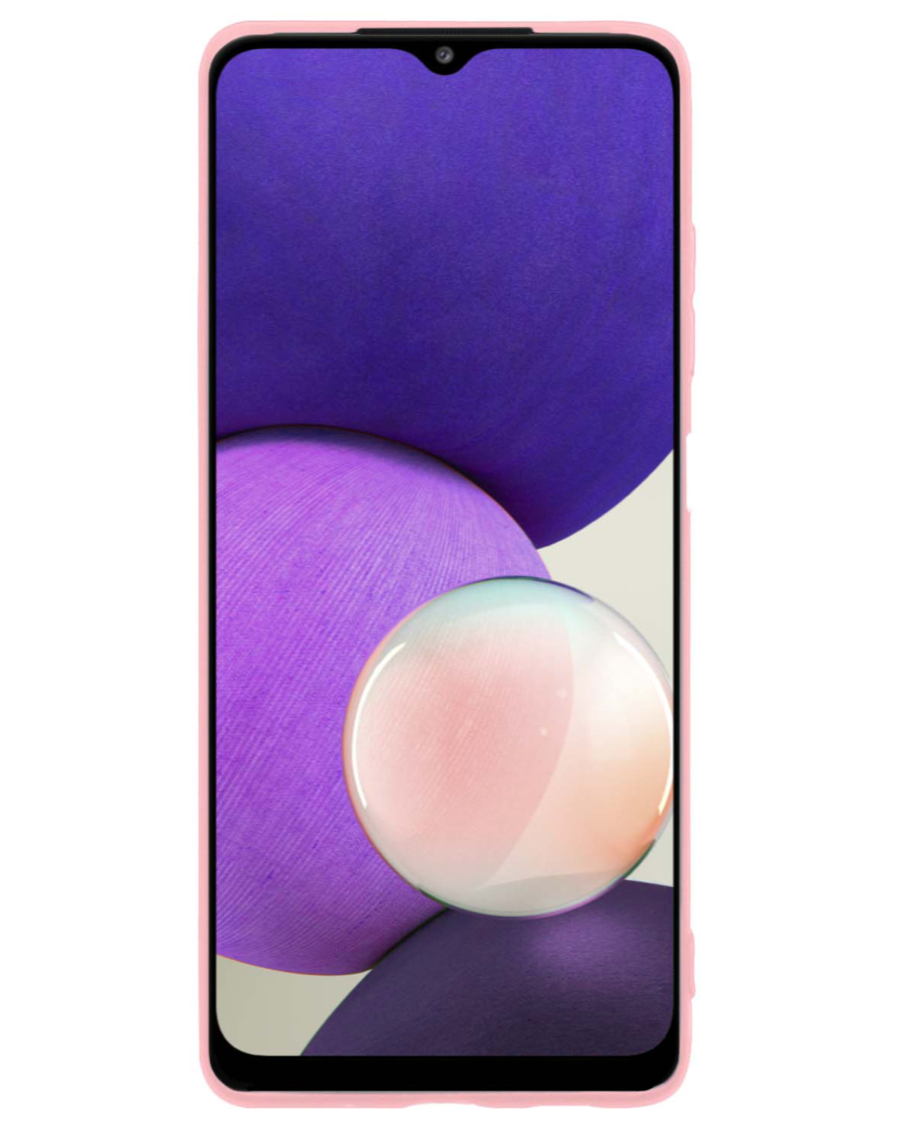 NoXx Hoes Geschikt voor Samsung M22 Hoesje Cover Siliconen Back Case Hoes - Lichtroze