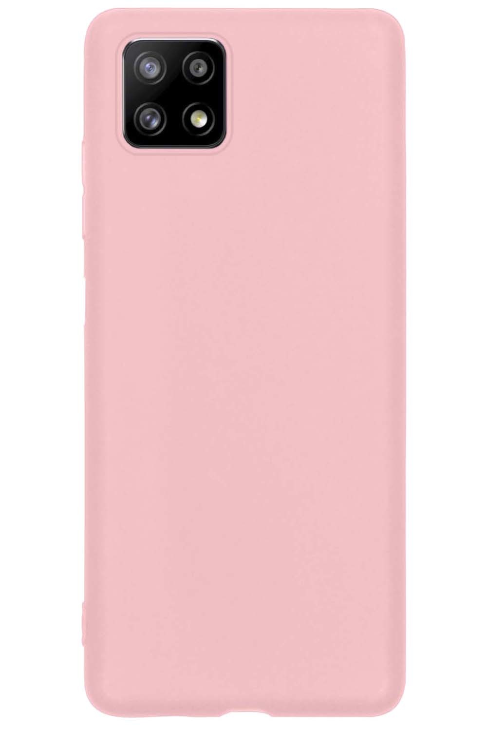 NoXx Hoes Geschikt voor Samsung M22 Hoesje Cover Siliconen Back Case Hoes - Lichtroze