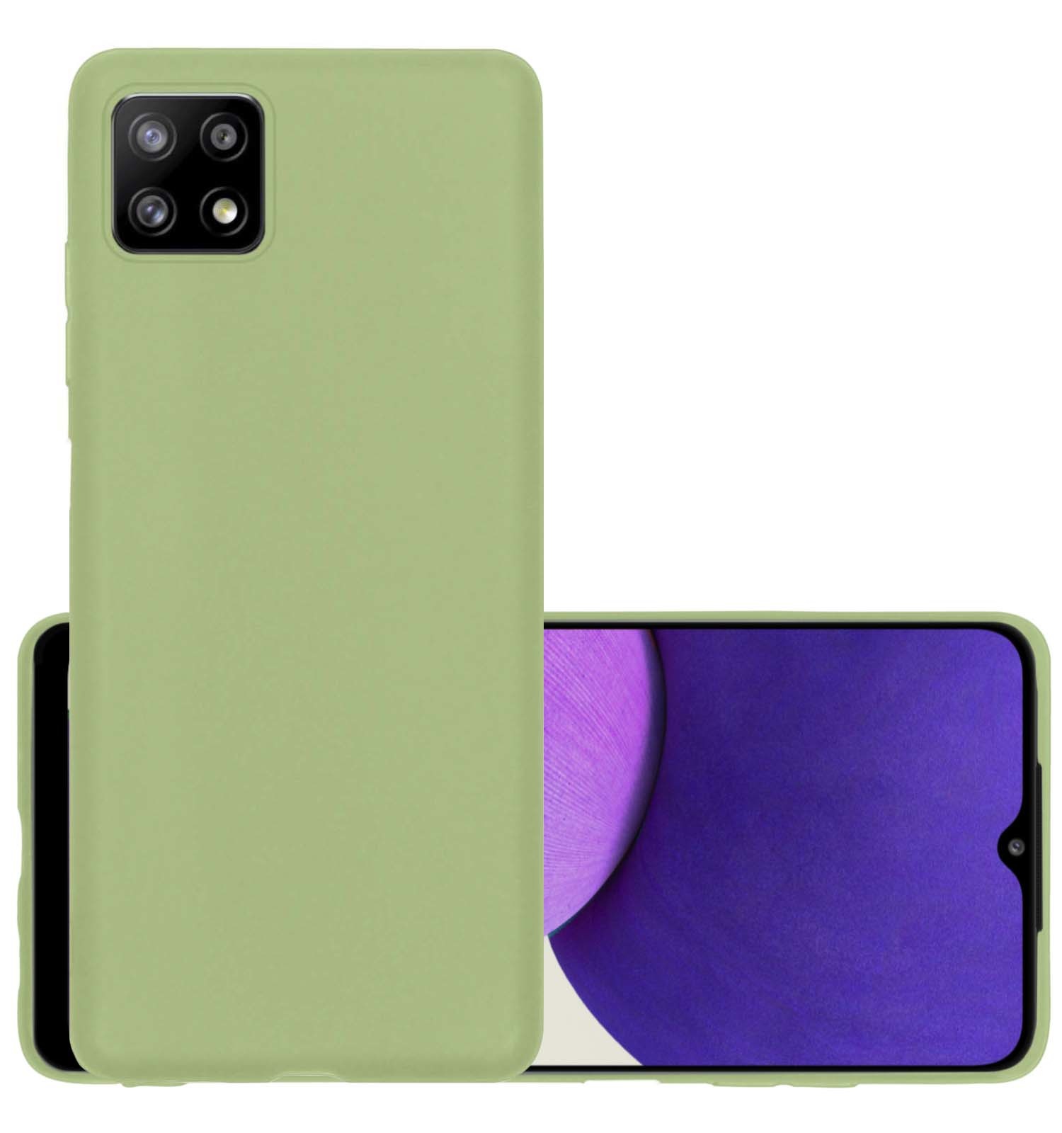 NoXx Hoes Geschikt voor Samsung M22 Hoesje Cover Siliconen Back Case Hoes - Groen