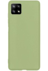 NoXx Hoes Geschikt voor Samsung M22 Hoesje Cover Siliconen Back Case Hoes - Groen