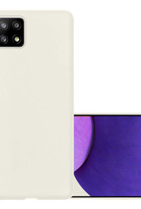 NoXx Hoes Geschikt voor Samsung M22 Hoesje Cover Siliconen Back Case Hoes - Wit