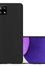 NoXx Hoes Geschikt voor Samsung M22 Hoesje Cover Siliconen Back Case Hoes - Zwart