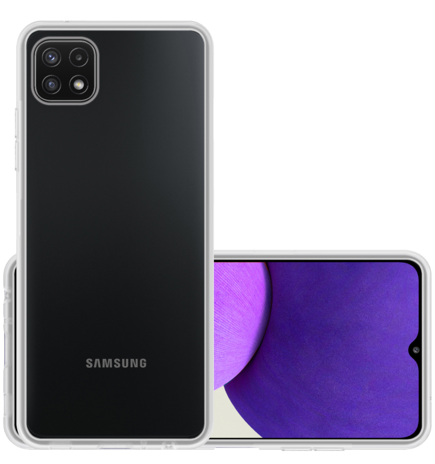 NoXx Hoes Geschikt voor Samsung M22 Hoesje Cover Siliconen Back Case Hoes - Transparant